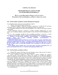 Lcb File No. R163-01 Proposed Regulation of the State