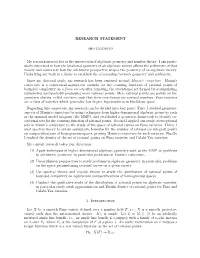 Research Statement