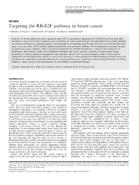 Targeting the RB-E2F Pathway in Breast Cancer