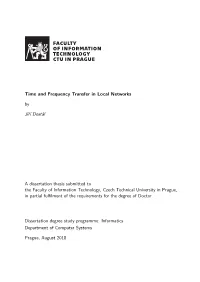 Time and Frequency Transfer in Local Networks by Jir´I Dostál A