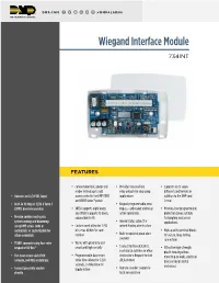 Wiegand Interface Module
