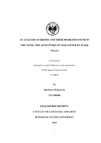 An Analysis of Idioms and Their Problems Found in The