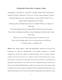 Orthogonally Polarized Kerr Frequency Combs