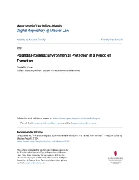 Poland's Progress: Environmental Protection in a Period of Transition