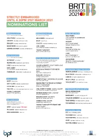 Nominations List
