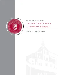 Undergraduate Commencement Program
