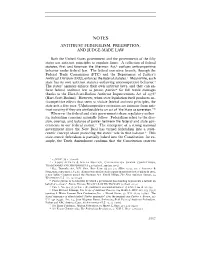 Antitrust Federalism, Preemption, and Judge-Made Law