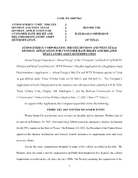 Application for Customer Rate Relief and Related Regulatory Asset Determination