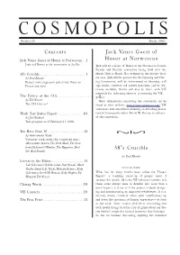 Cosmopolis 24 • 2 Ence Fiction and Fantasypublishing Laterthis Year Would Not Be So Interested in Vance—But Engineers (