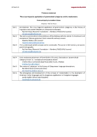 Ichols 15 August 24–28, 2020 Milan the Cross-Linguistic Application Of