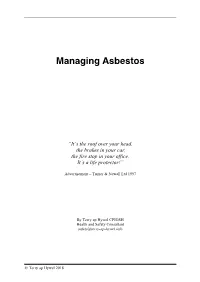 Managing Asbestos