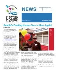Seattle Floating Homes Newsletter
