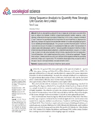 Using Sequence Analysis to Quantify How Strongly Life Courses Are Linked Tim F