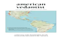 A Directory of the Ramakrishna-Sarada Vivekananda