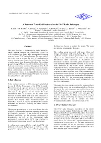 A Review of Front-End Receivers for the INAF Radio Telescopes