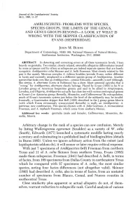 Amblyscirtes: Problems with Species, Species Groups, the Limits of the Genus, and Genus Groups Beyond-A Look at What Is Wrong Wi