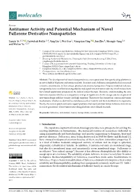 Antitumor Activity and Potential Mechanism of Novel Fullerene Derivative Nanoparticles