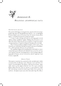 Appendix E: Regional Geophysical Data