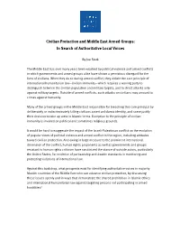 Civilian Protection and Middle East Armed Groups: in Search of Authoritative Local Voices