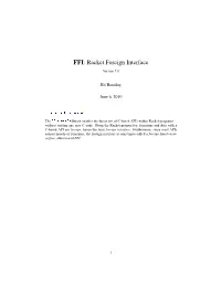 FFI: Racket Foreign Interface