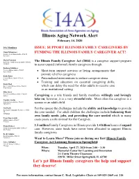 Illinois Aging Network Alert February 14, 2020
