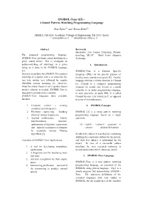 SNOBOL-Tone (ST) - a Sound Pattern-Matching Programming Language