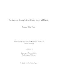 The Empire Air Training Scheme: Identity, Empire and Memory