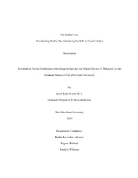 Constructing Kafka, Deconstructing the Self in French Letters