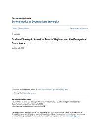 Francis Wayland and the Evangelical Conscience