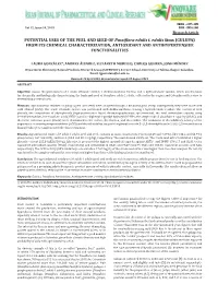 POTENTIAL USES of the PEEL and SEED of Passiflora Edulis F