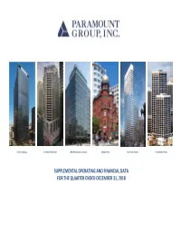 Supplemental Information Contains Forward‐Looking Statements Within the Meaning of the Federal Securities Laws