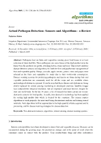 Actual Pathogen Detection: Sensors and Algorithms - a Review
