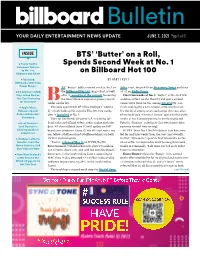 BTS' 'Butter' on a Roll, Spends Second Week at No. 1 on Billboard Hot