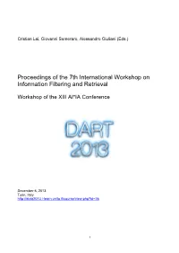 DART@AI*IA 2013 Proceedings