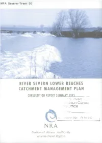 RIVER SEVERN LOWER REACHES CATCHMENT MANAGEMENT PLAN CONSULTATION REPORT SUMMARUSJ5.___ ~-Q