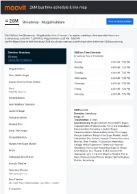 26M Bus Time Schedule & Line Route