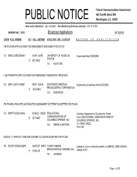 Broadcast Applications 3/31/2005