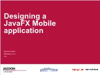 Designing a Javafx Mobile Application