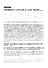 EPC Contract Signed with Contractor for Polimery Police Project