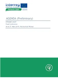 Final Conference Dynamic Light Wismar -Day 1 - 26.3.2019
