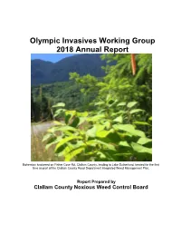 Olympic Invasives Working Group 2018 Annual Report