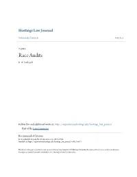 Race Audits R