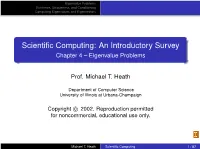 Scientific Computing: an Introductory Survey