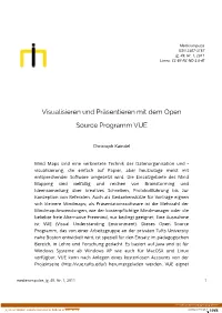 Visualisieren Und Präsentieren Mit Dem Open Source Programm VUE