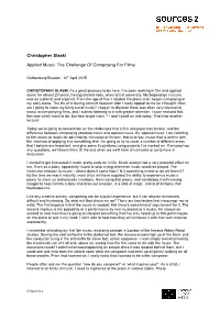 Christopher Slaski Applied Music