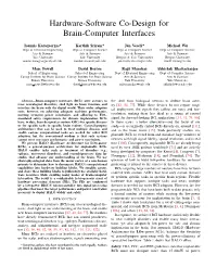 Hardware-Software Co-Design for Brain-Computer Interfaces