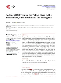 Sediment Delivery by the Yukon River to the Yukon Flats, Yukon Delta and the Bering Sea