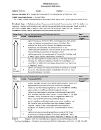 STAAR Alternate 2 Prerequisite Skill Guide