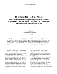 The Hunt for Red Menace, Full Report