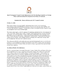 1 Inuit Circumpolar Council Canada Submission to the the Standing